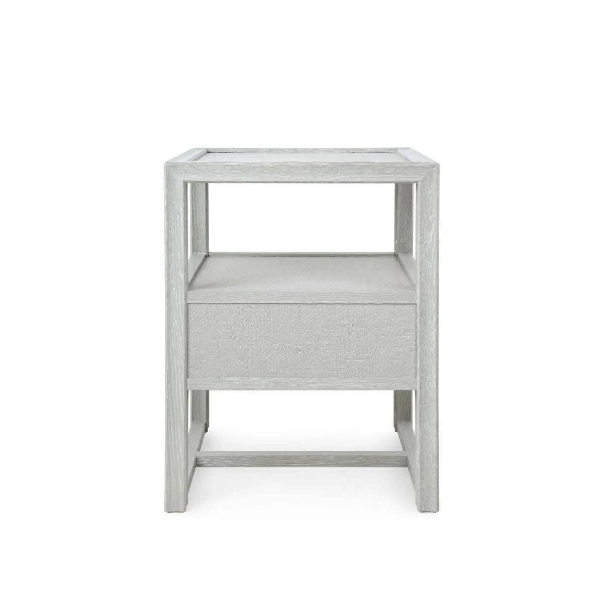 Vivian 1-Drawer Side Table / Soft Gray