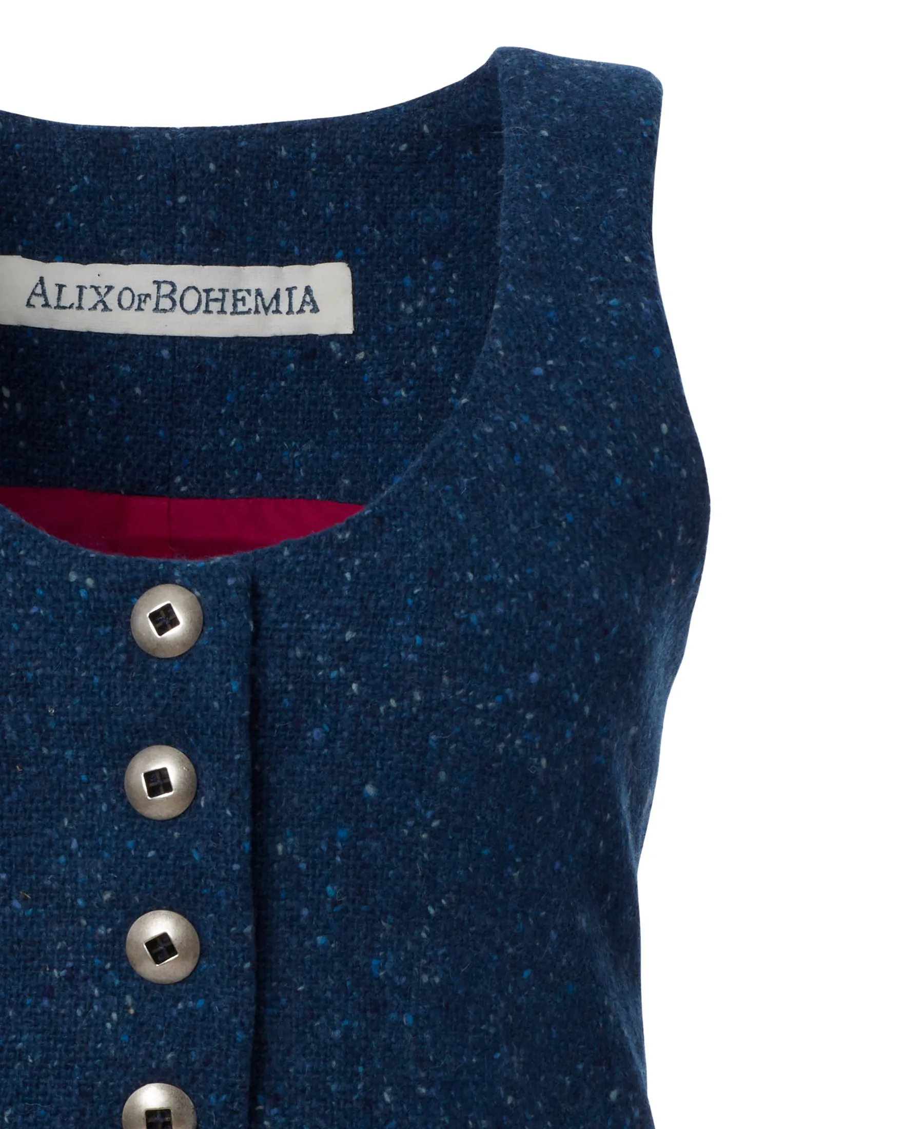 Vivienne Blueberry Tweed Waistcoat