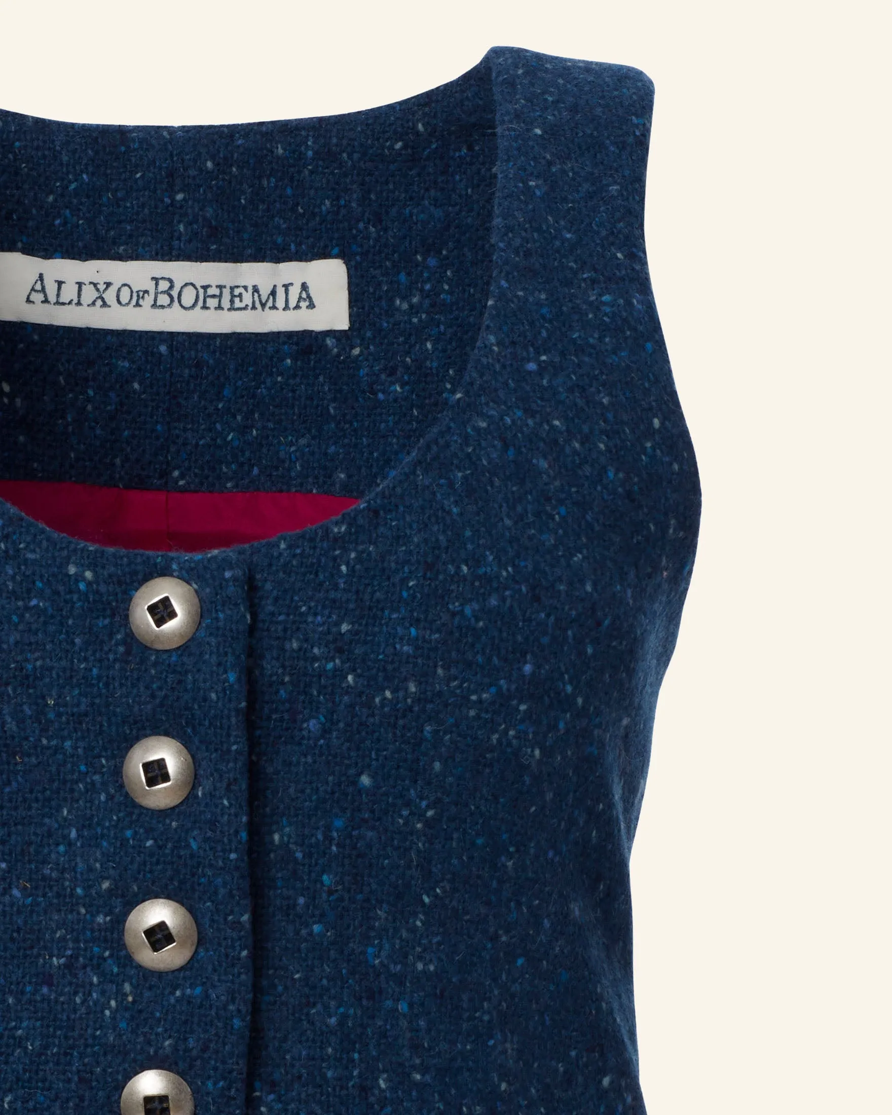 Vivienne Blueberry Tweed Waistcoat