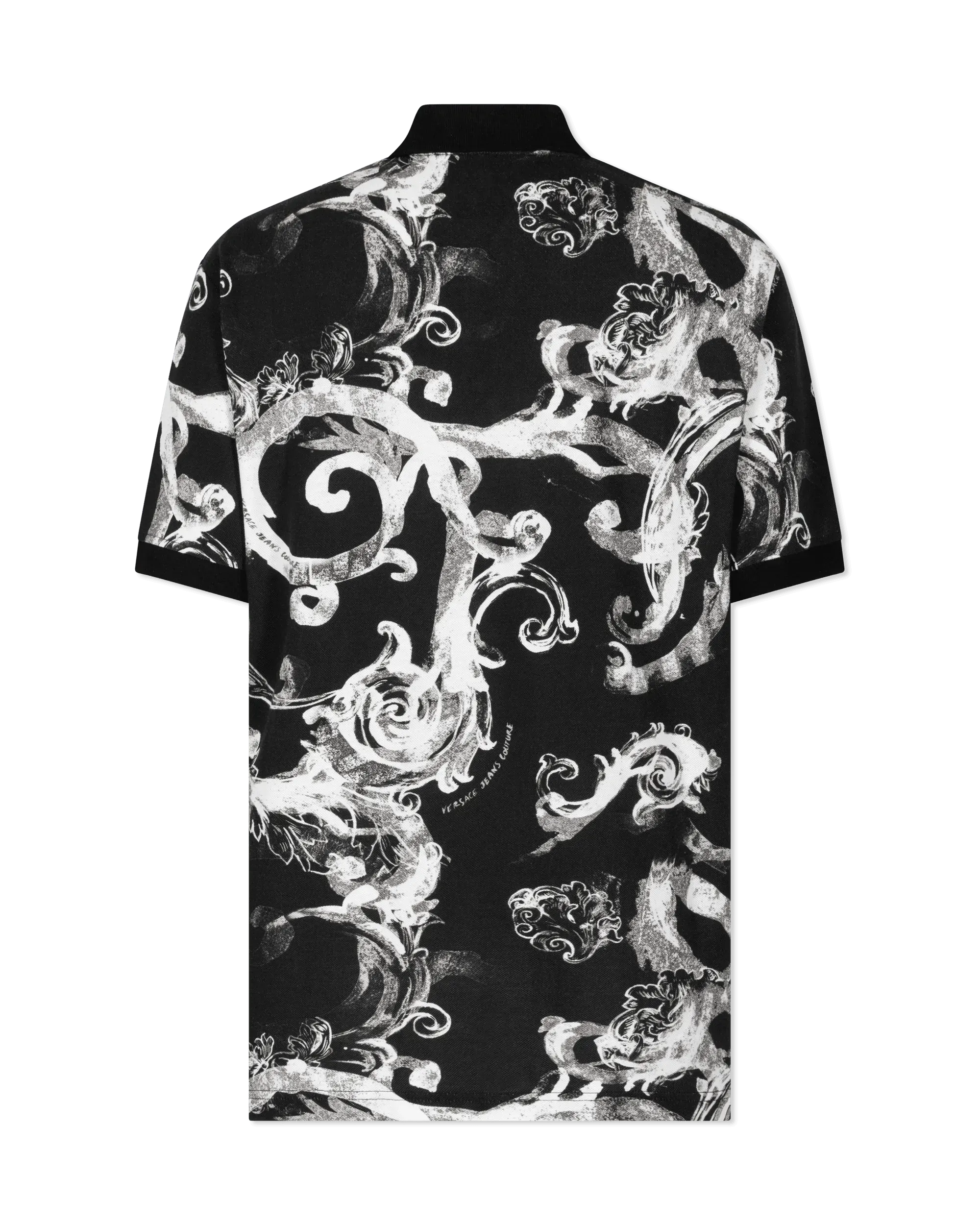 Watercolor Barocco Print Polo Shirt