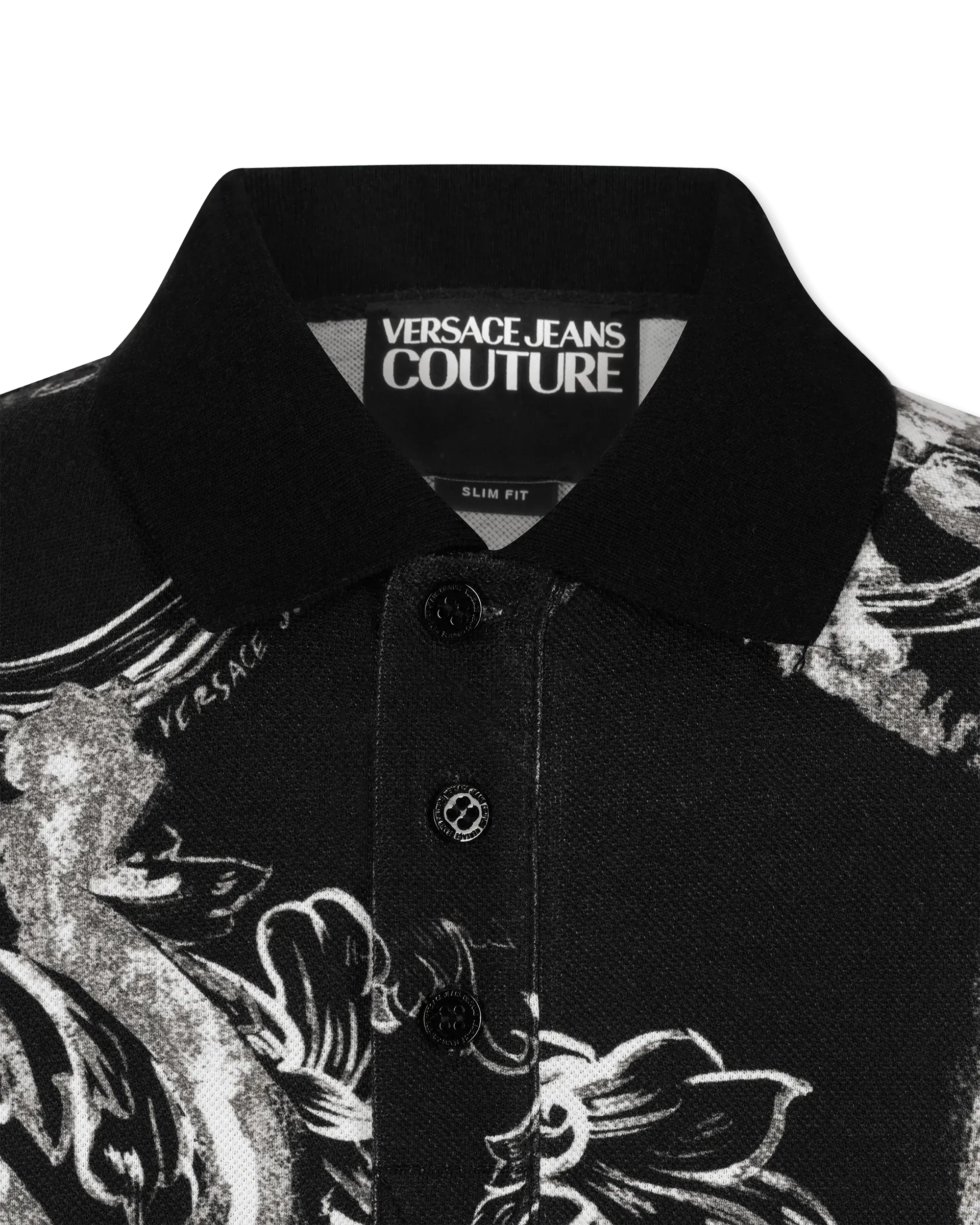 Watercolor Barocco Print Polo Shirt
