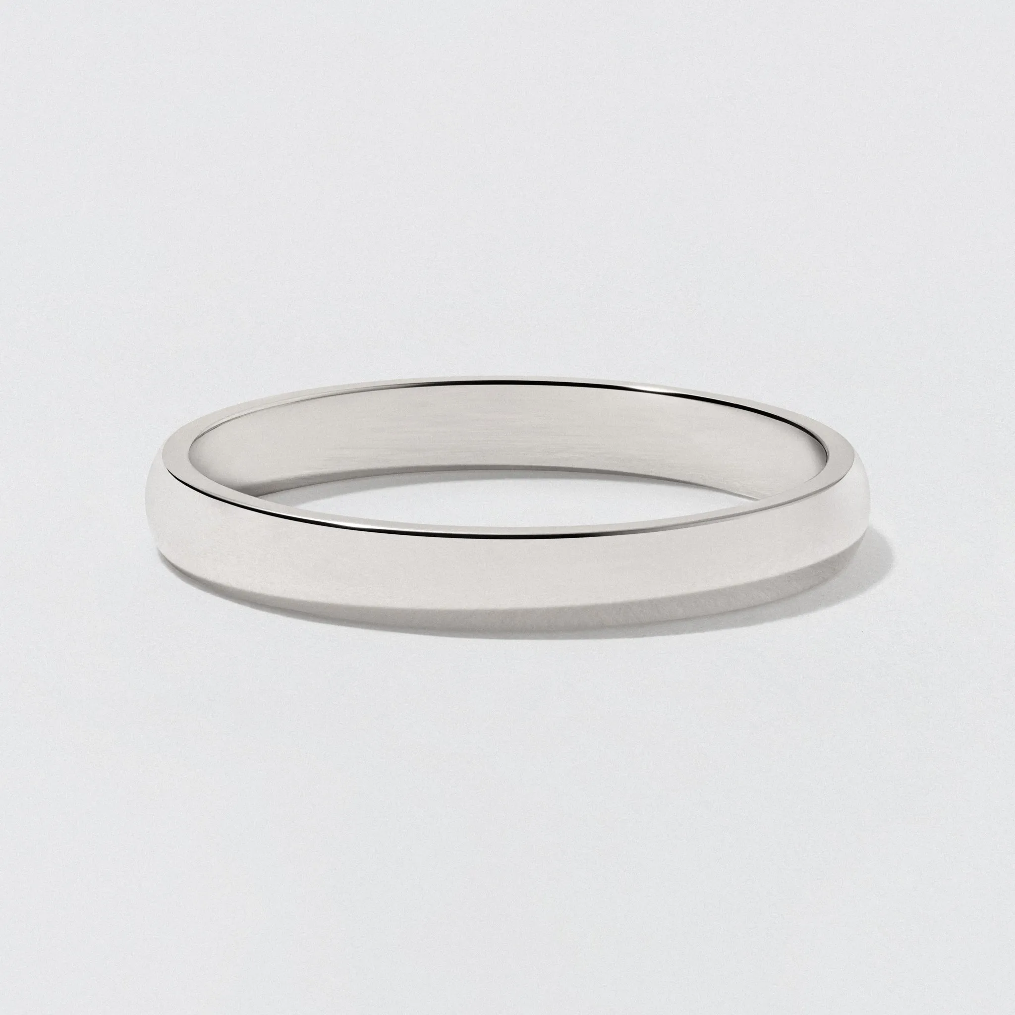 White Gold Classic Wedding Band - Polished 2.5mm