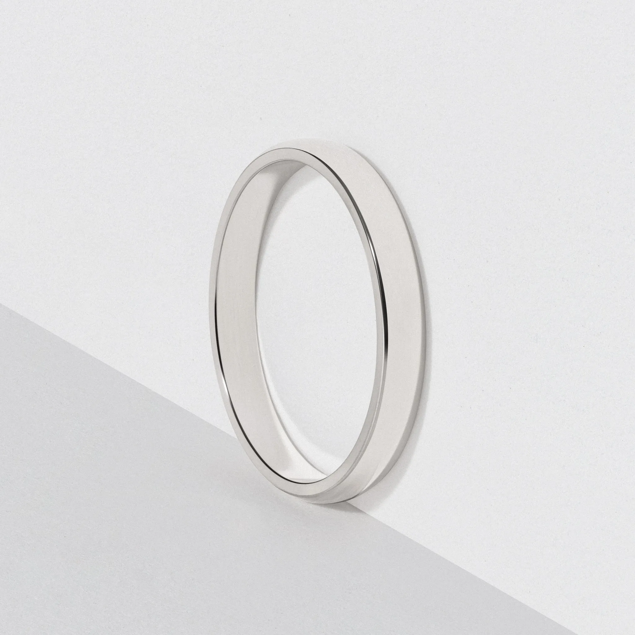 White Gold Classic Wedding Band - Polished 2.5mm