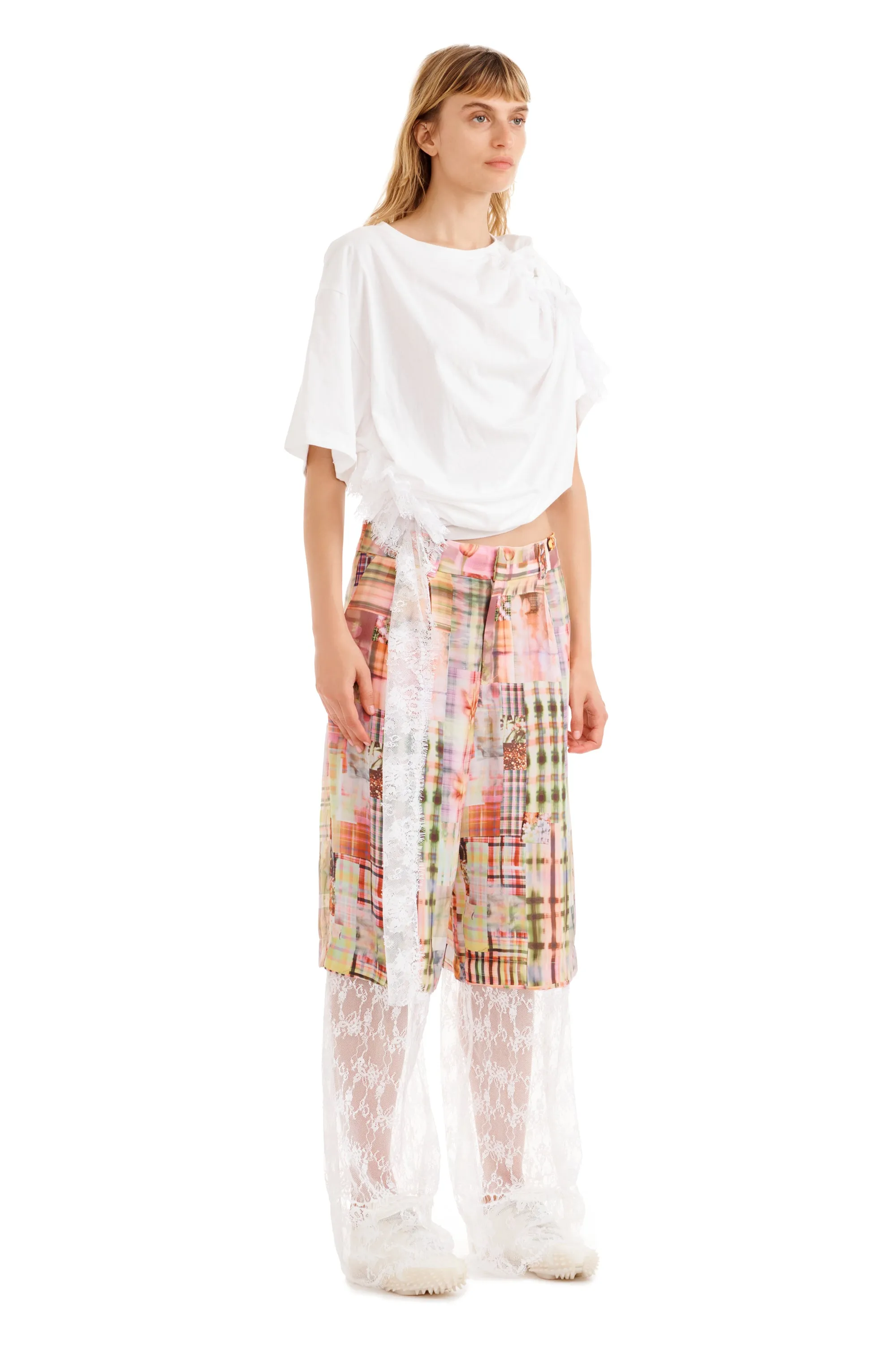 WHITE LACE EVA TEE