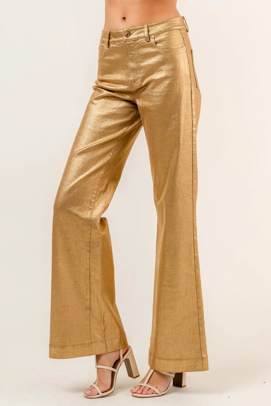 Wide Leg Met Pant