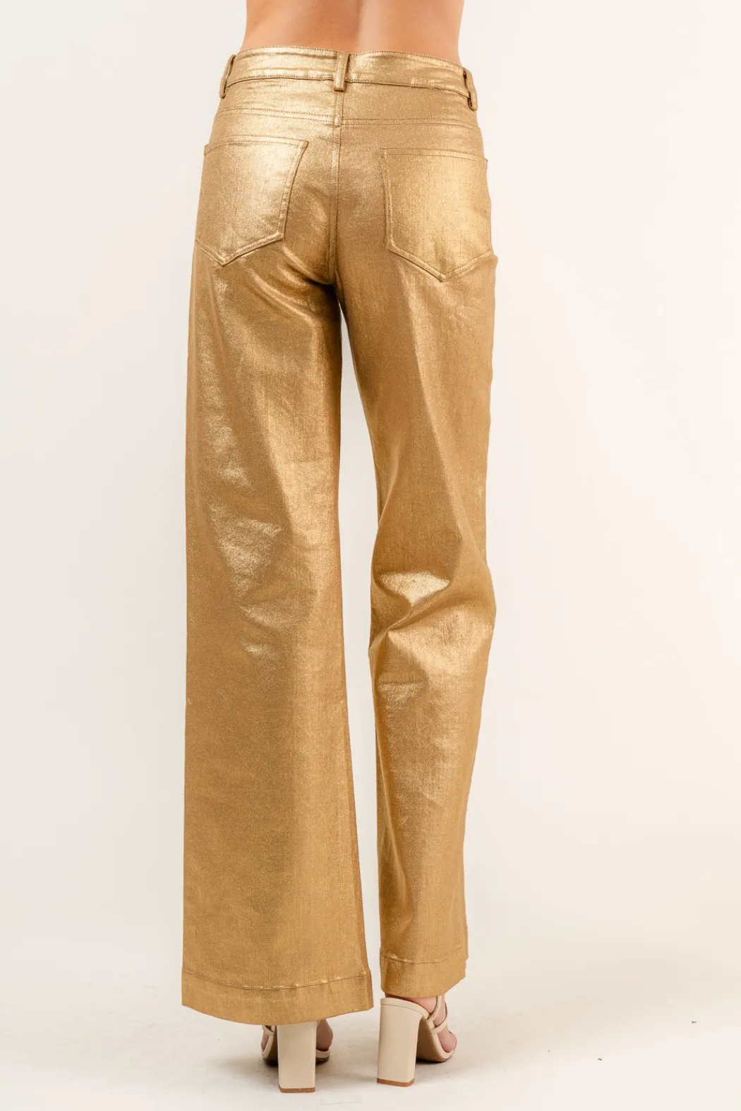 Wide Leg Met Pant