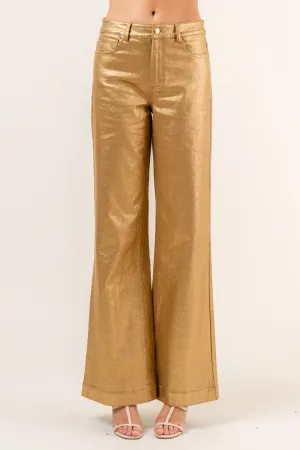 Wide Leg Met Pant