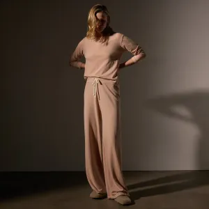 Wide Leg Sweatpant - Rose Nude Pigment