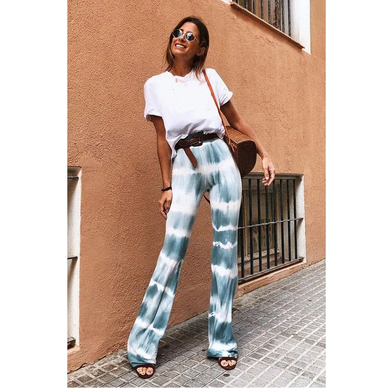 Wide Leg Tie Dye Multicolored Pant