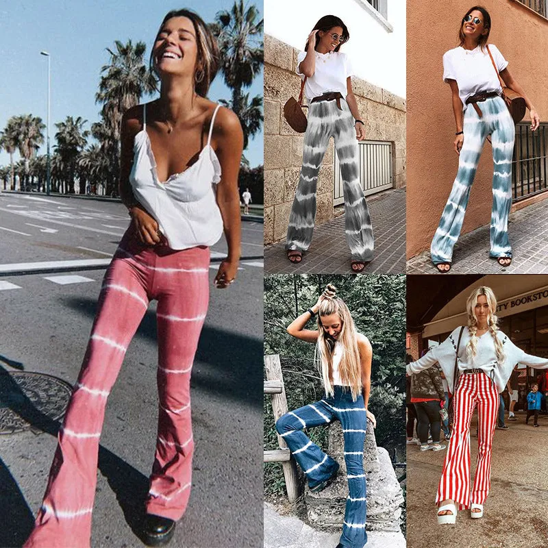 Wide Leg Tie Dye Multicolored Pant