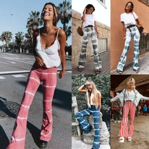 Wide Leg Tie Dye Multicolored Pant
