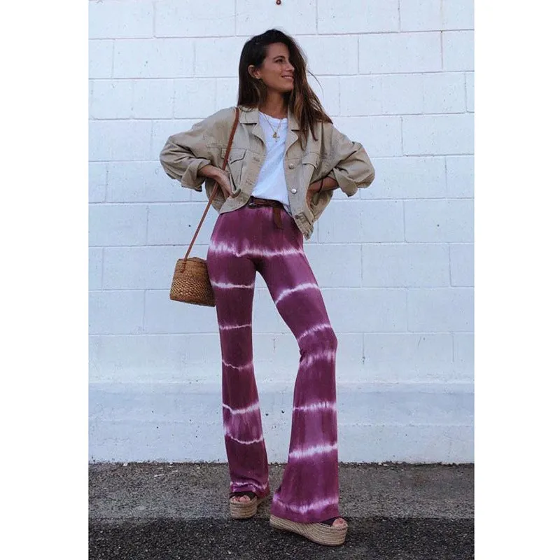 Wide Leg Tie Dye Multicolored Pant