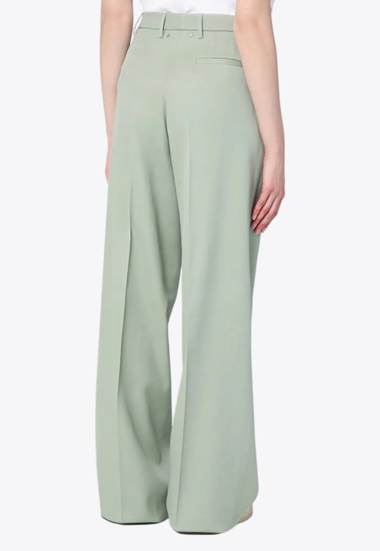Wide-Leg Wool Pants