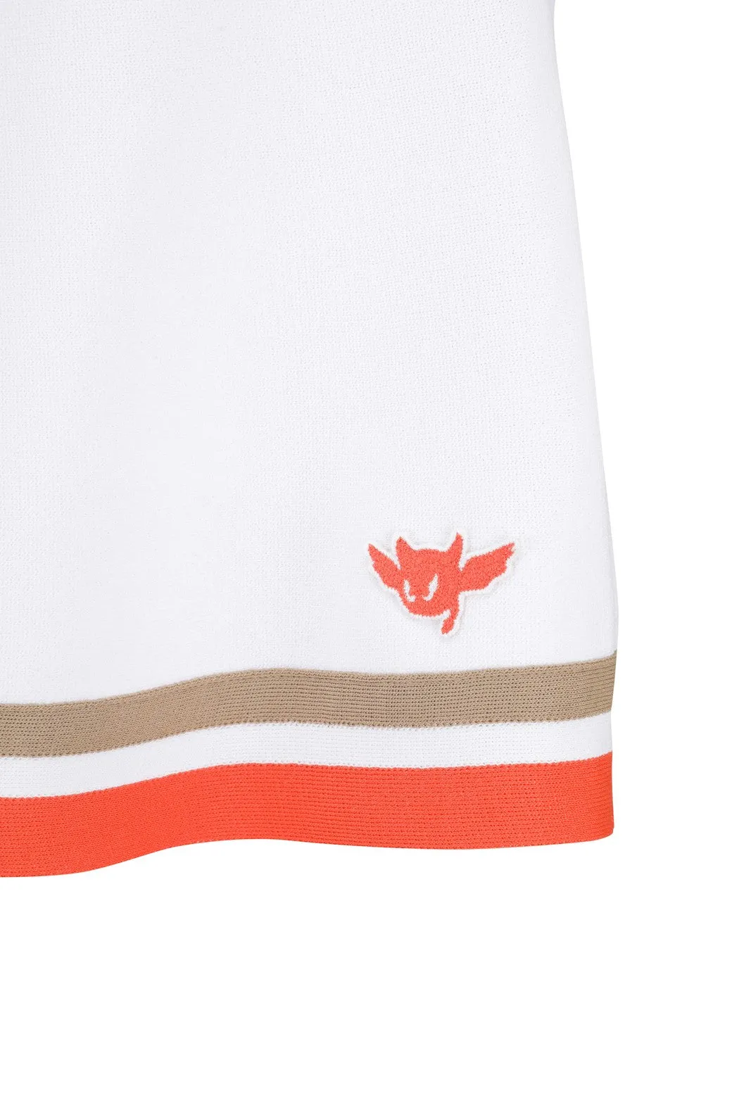 Women's ATHLETIC Tipping A-line Knit Skort White