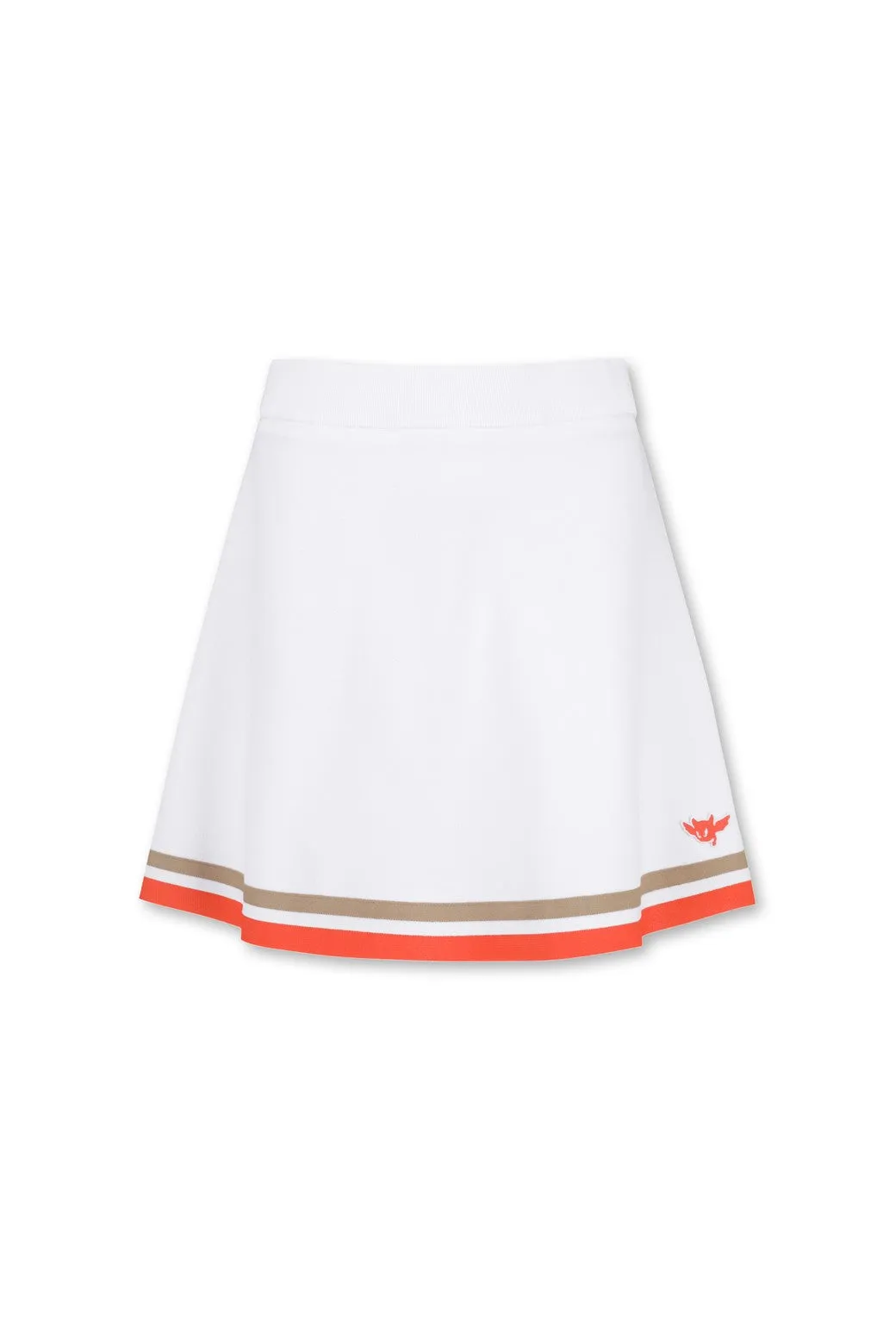 Women's ATHLETIC Tipping A-line Knit Skort White