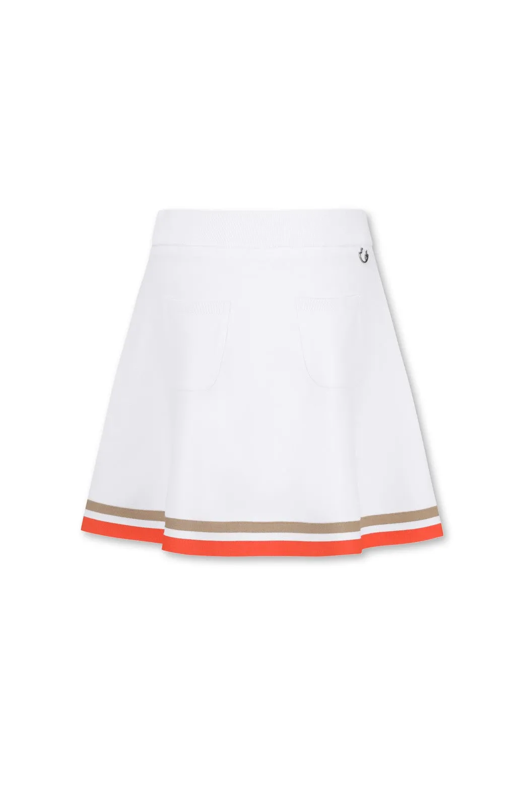 Women's ATHLETIC Tipping A-line Knit Skort White