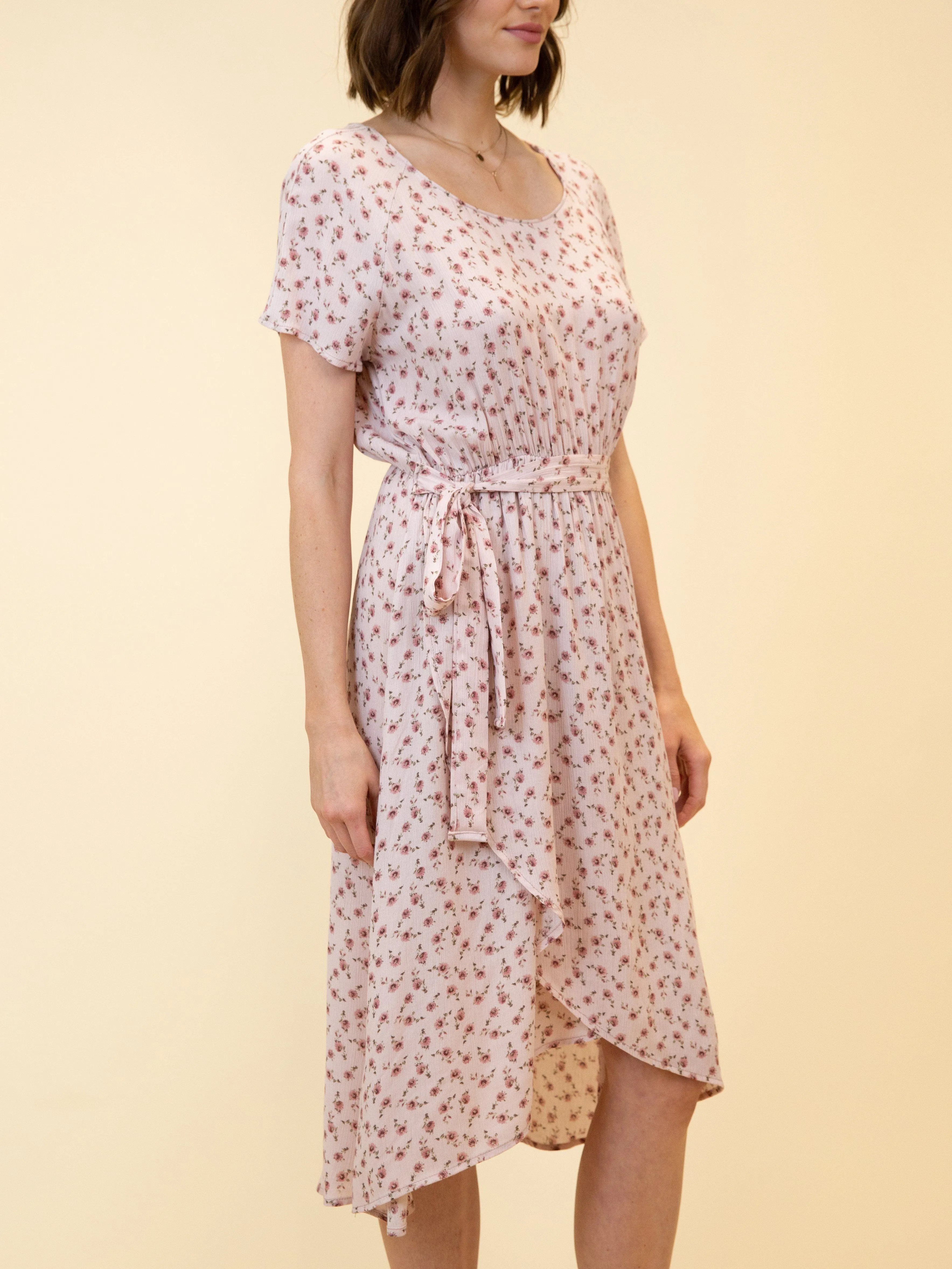 WOMEN'S PINK FLORAL DRESS