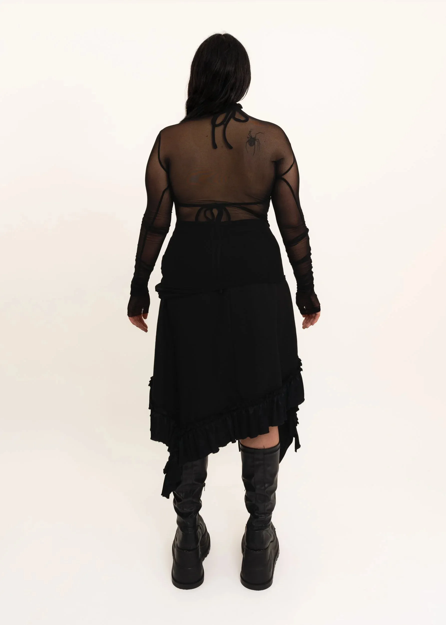 Wool Fray Skirt- one of a kind