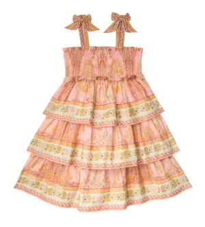 Wylie Pink Multi Tiered Dress