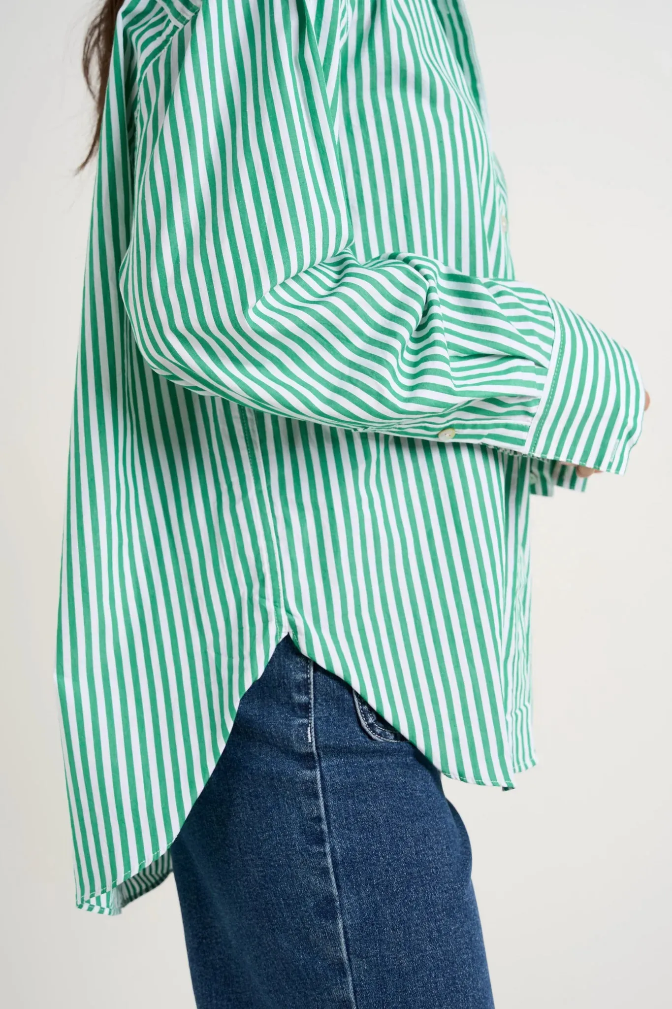 You Got This - Green Stripe Oversized Shirt