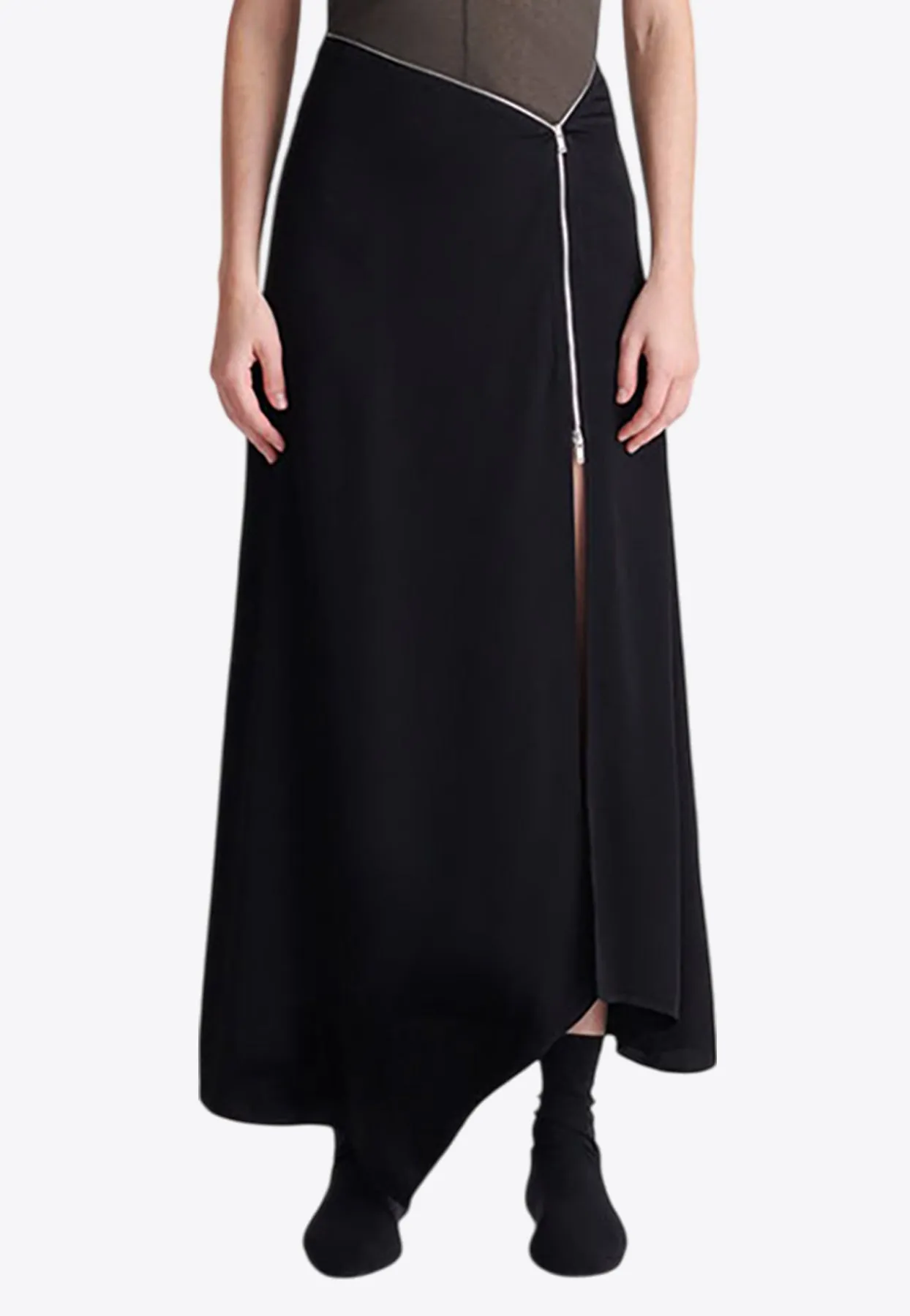 Zella Georgette Asymmetric Midi Skirt